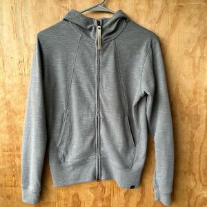 Prana Gray Knit Full Zip Hoody